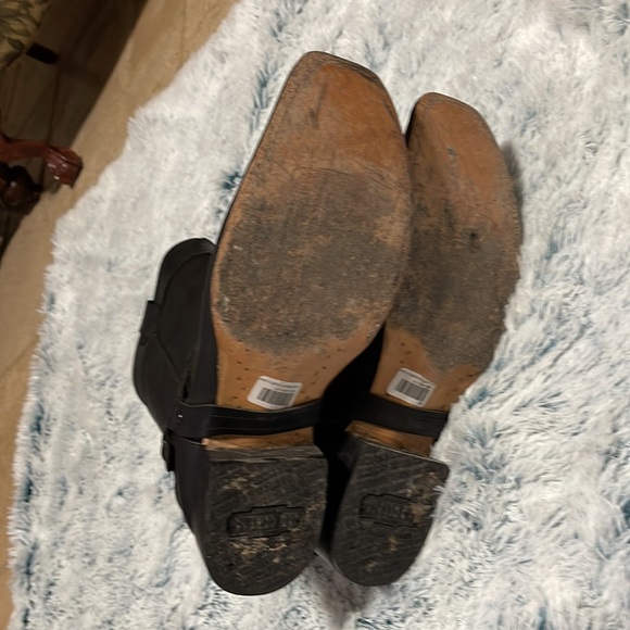 Old Corral Mens Black Harness Square Toed Boots Size 11.5 - Picture 2 of 15